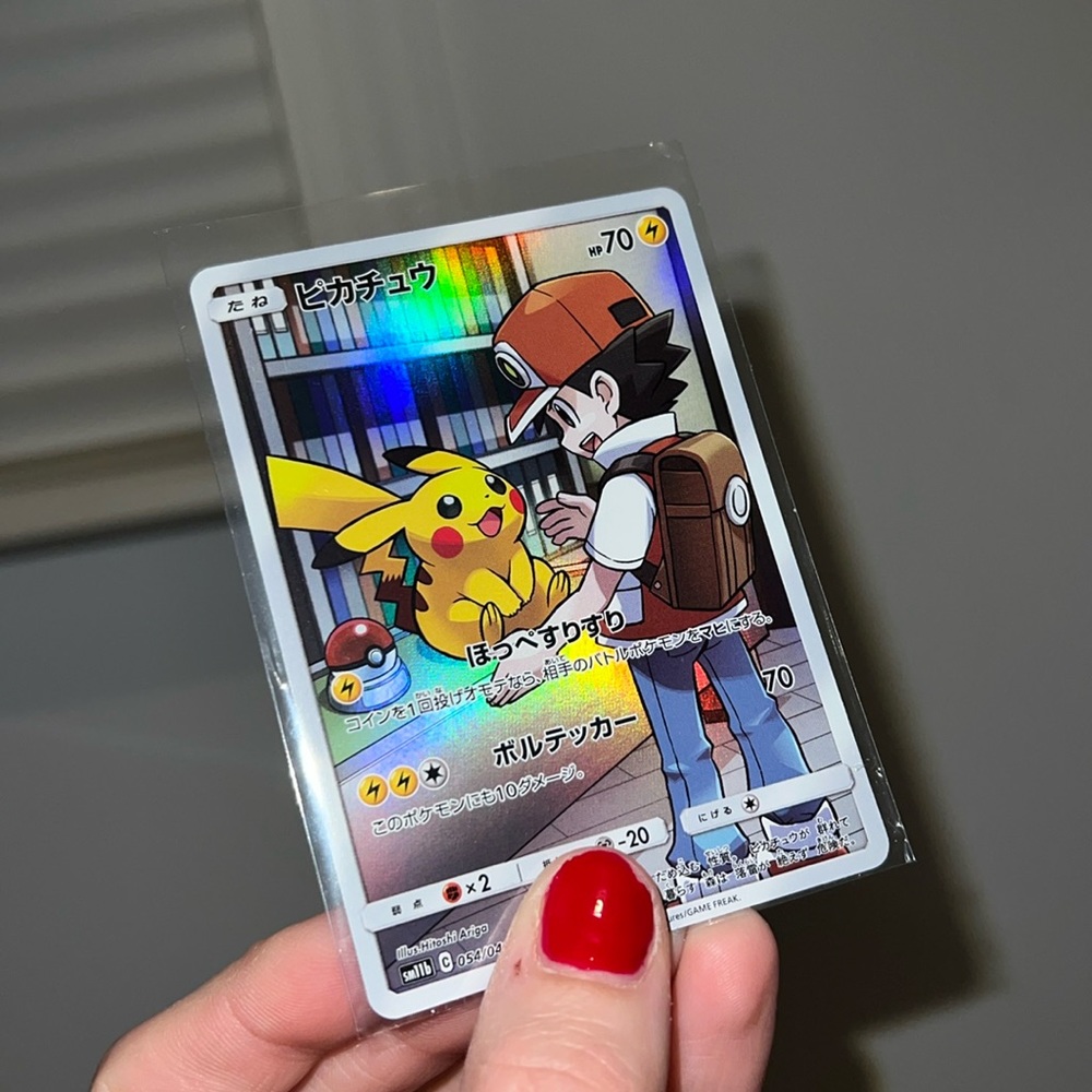 Japanese Red’s PIKACHU pokemon card